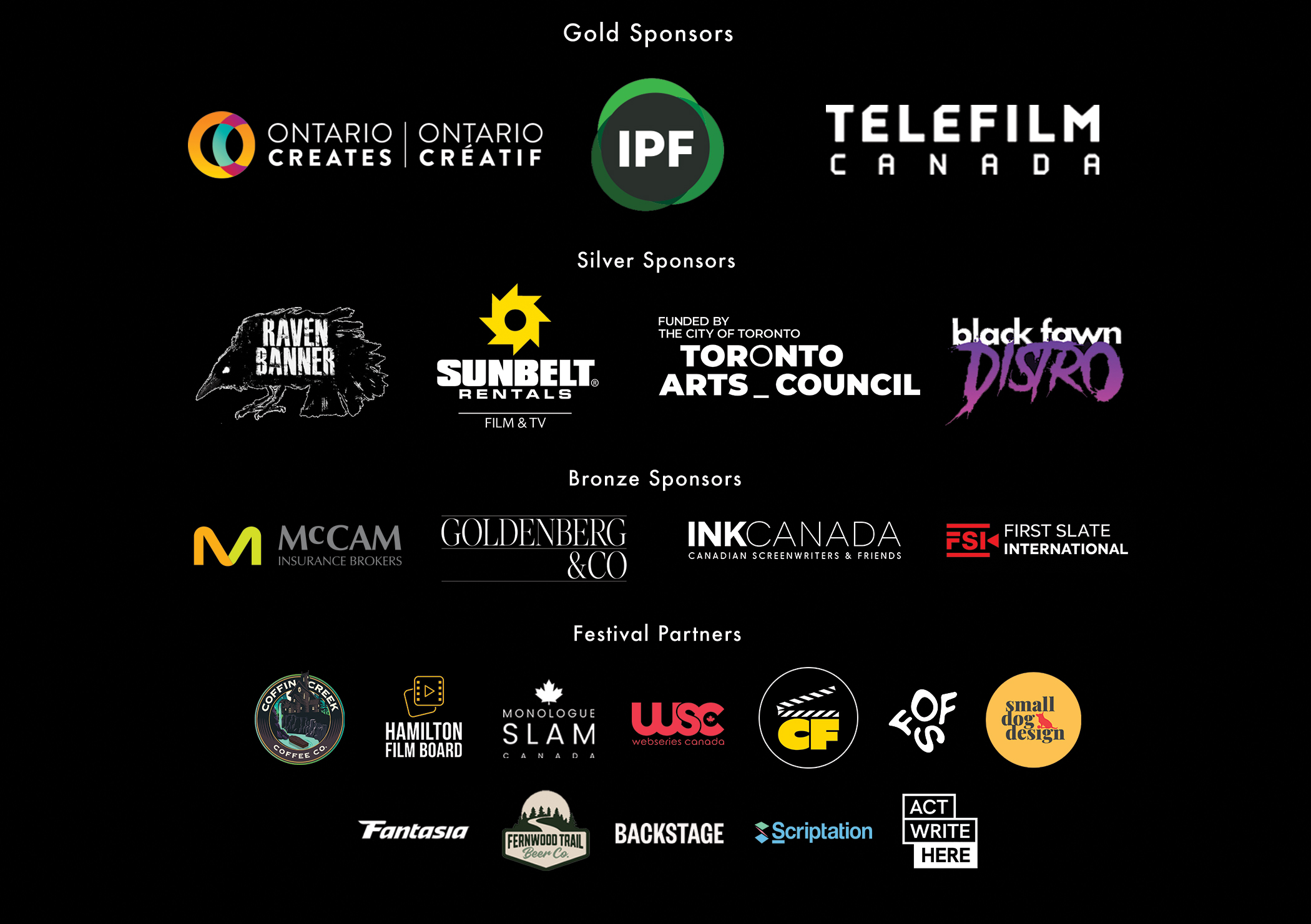 BITS 2026 sponsors and festival partners (full list follows)