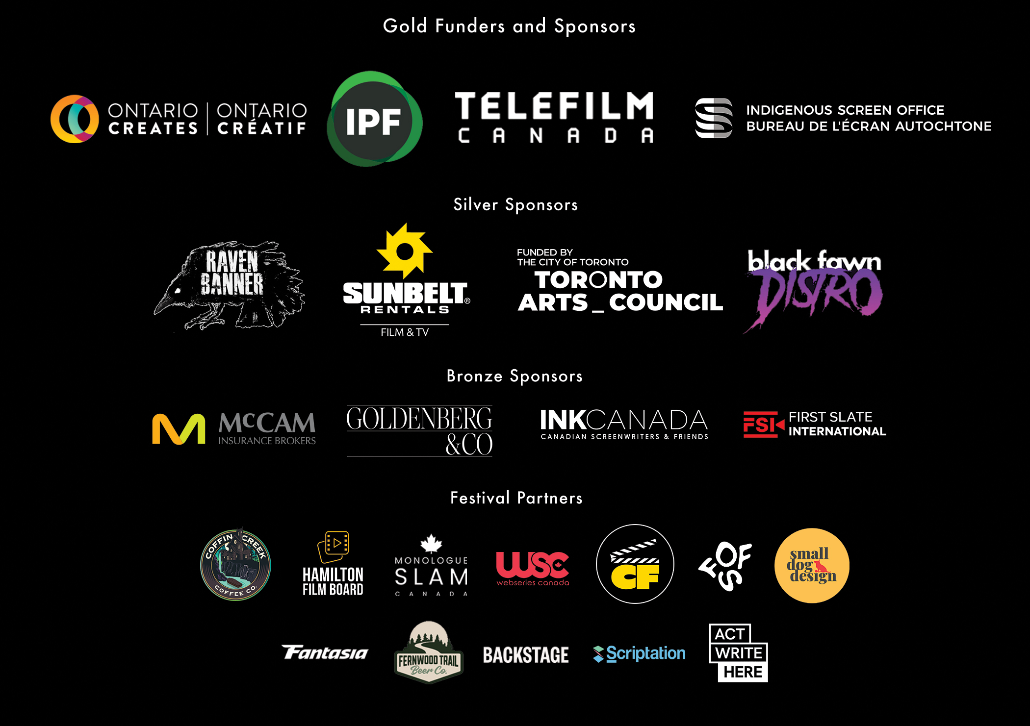 BITS 2026 sponsors and festival partners (full list follows)